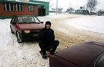 Дойников на снегокате